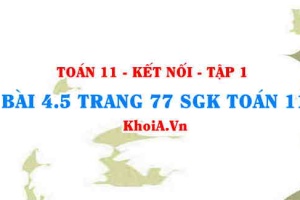 Bài 4.5 trang 77 SGK Toán 11 tập 1 Kết nối tri thức